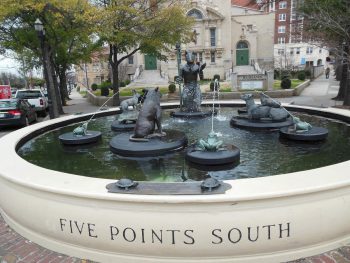 Storyteller Fountain close-up