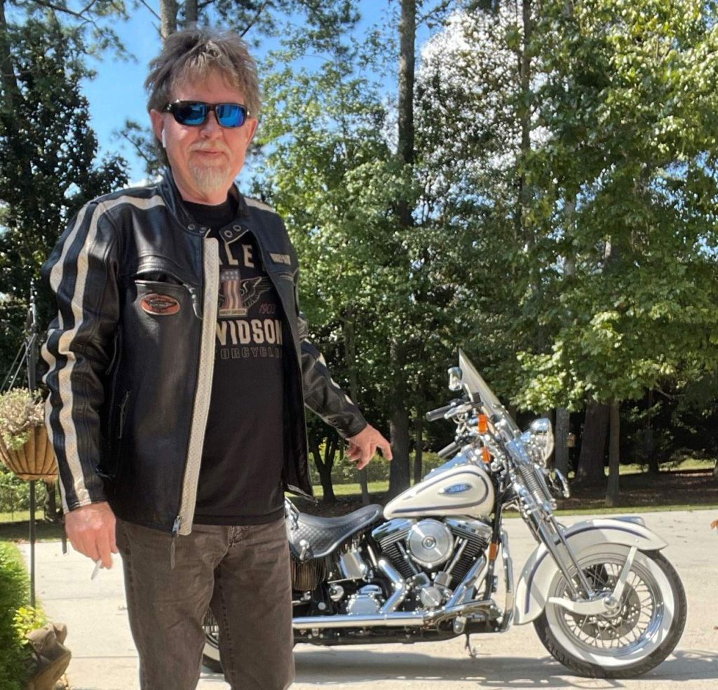 Author with his 1997 Harley-Davidson Heritage Springer FLSTS