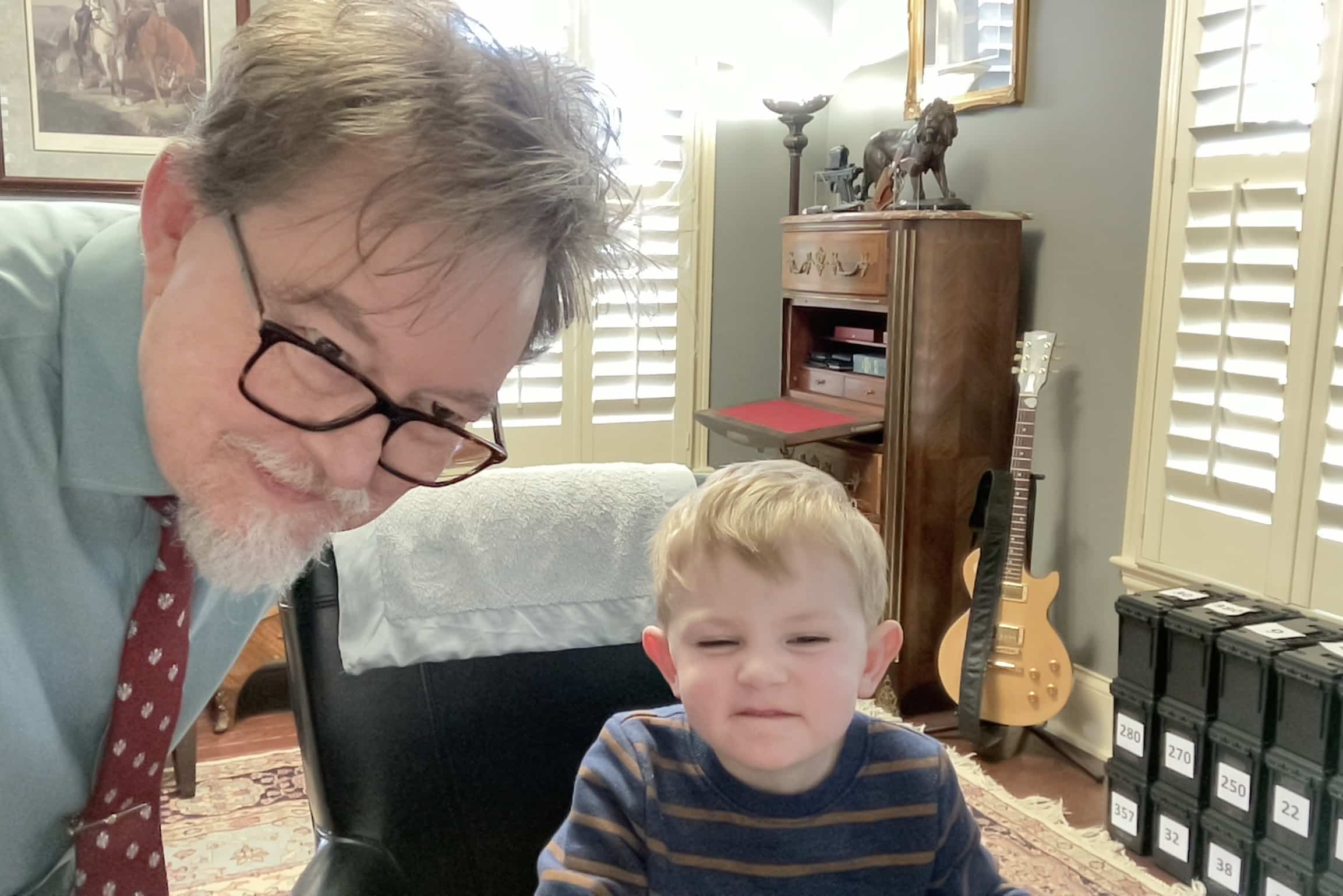 Greg Cook and his grandson Fletcher