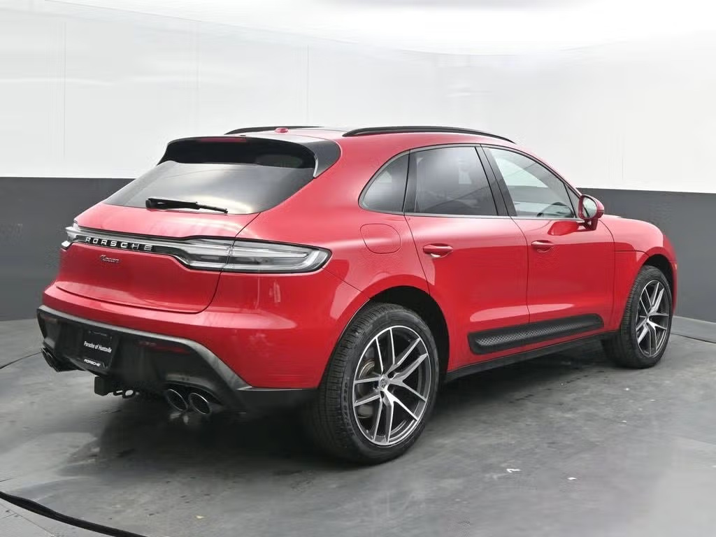 Black interior details of the 2025 Porsche Macan