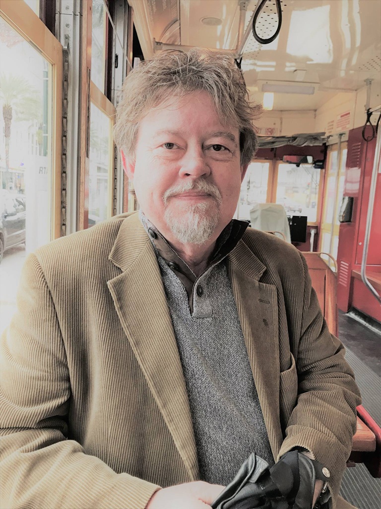 Greg Cook on the trolley in New Orleans