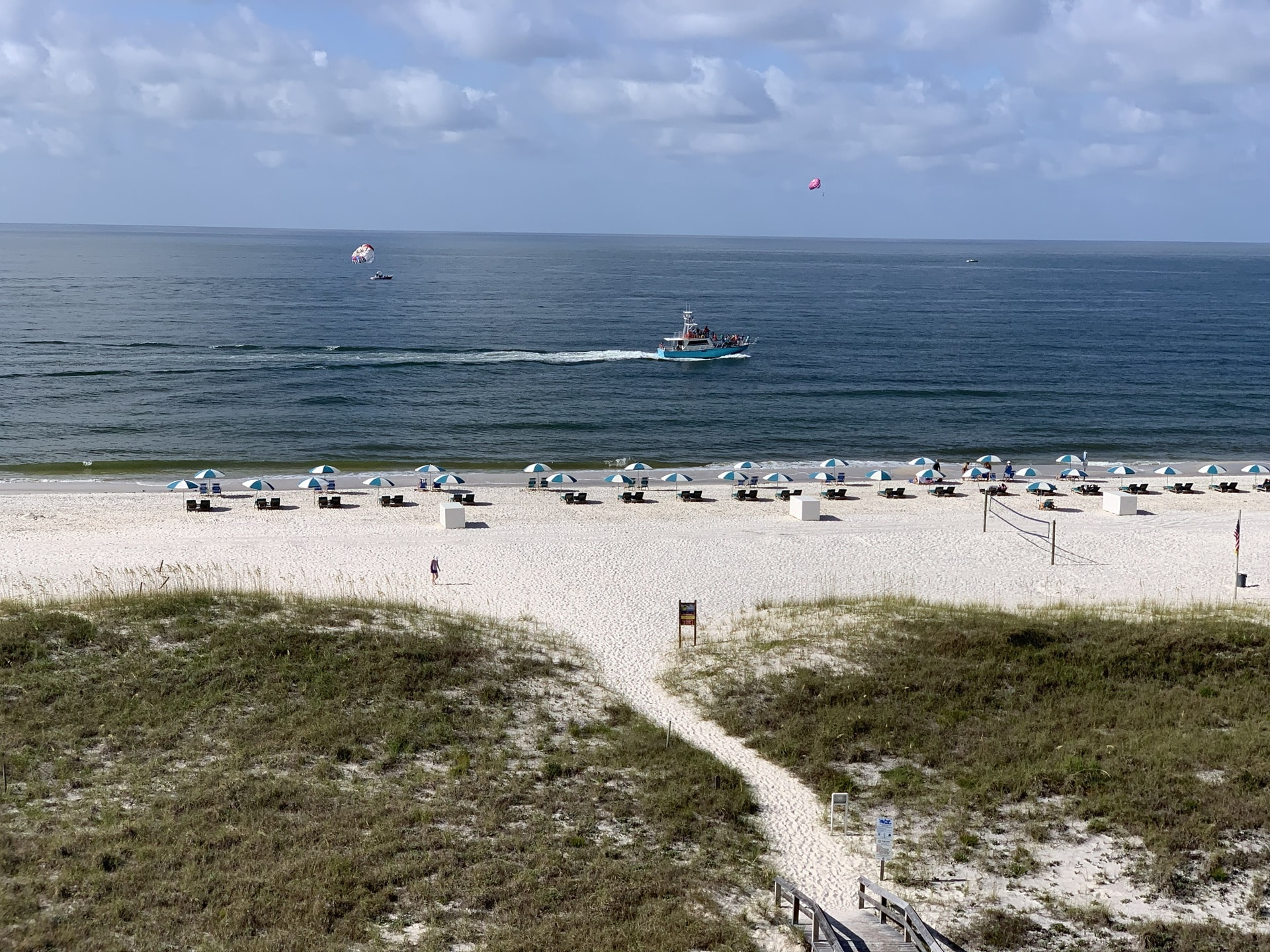 Orange Beach scene representing reflection and perspective