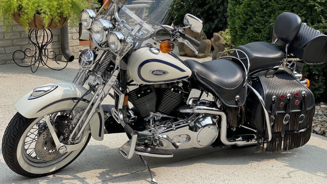 1997 Blue Stripe Harley-Davidson Heritage Springer