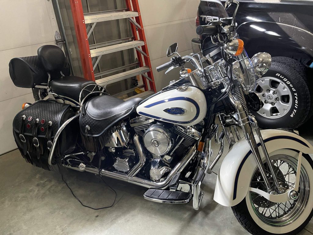 1997 Blue Stripe Harley-Davidson Heritage Springer