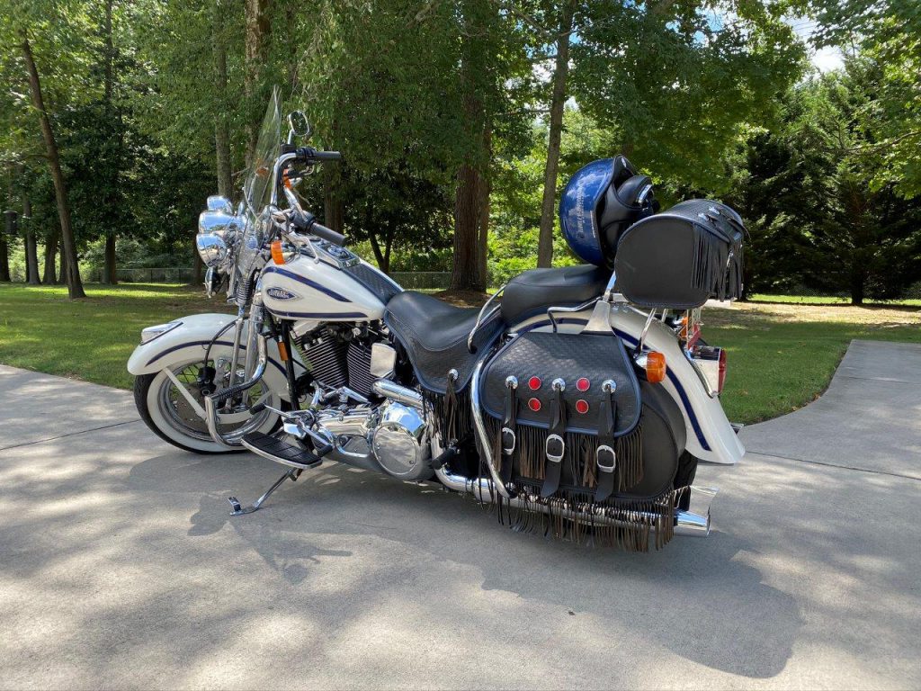 1997 Blue Stripe Harley-Davidson Heritage Springer