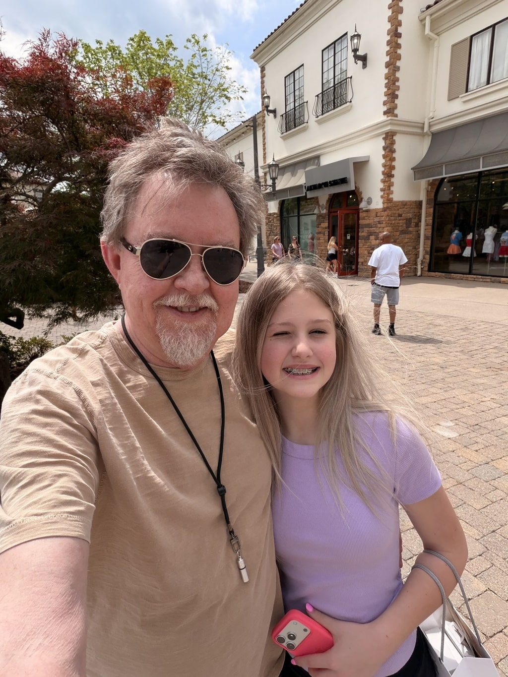 Papa and Kynzley together at Bridge Street in Huntsville