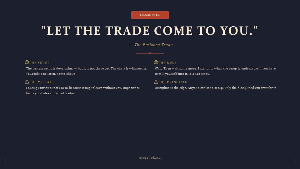 The Patience Trade lesson poster