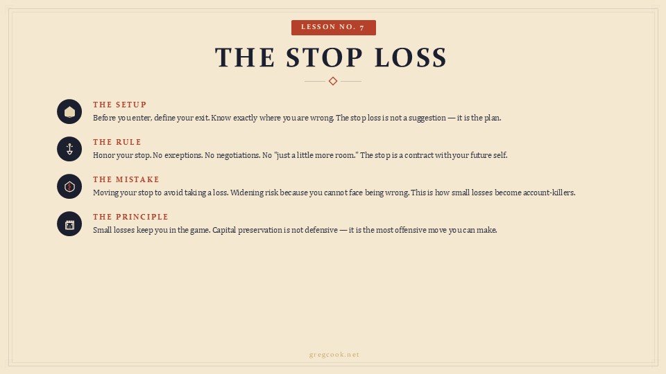The Stop Loss lesson poster
