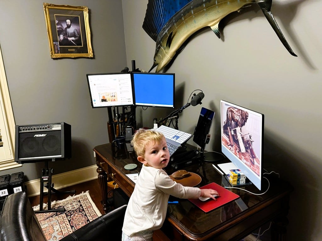 Fletcher programing Papa's computer